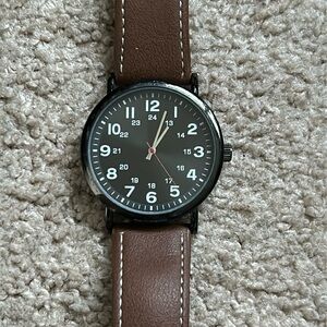 FMD men’s vintage brown/black‎ adjustable wristwatch one size measurements shown